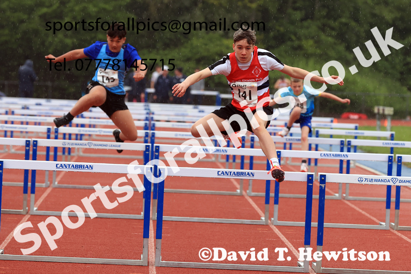 Hurdles, 2026 North Eastern Track and Field Champs, Shildon, County Durham. Photo: David T. Hewitson/Sports for All Pics